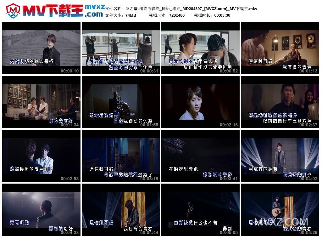 薛之谦-违背的青春_国语_流行_MD204897